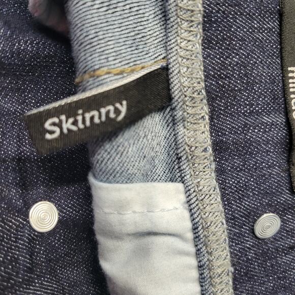 Mindcode Shorts Womens Medium Blue Denim High Rise Skinny Button Front Pocket - Picture 4 of 13